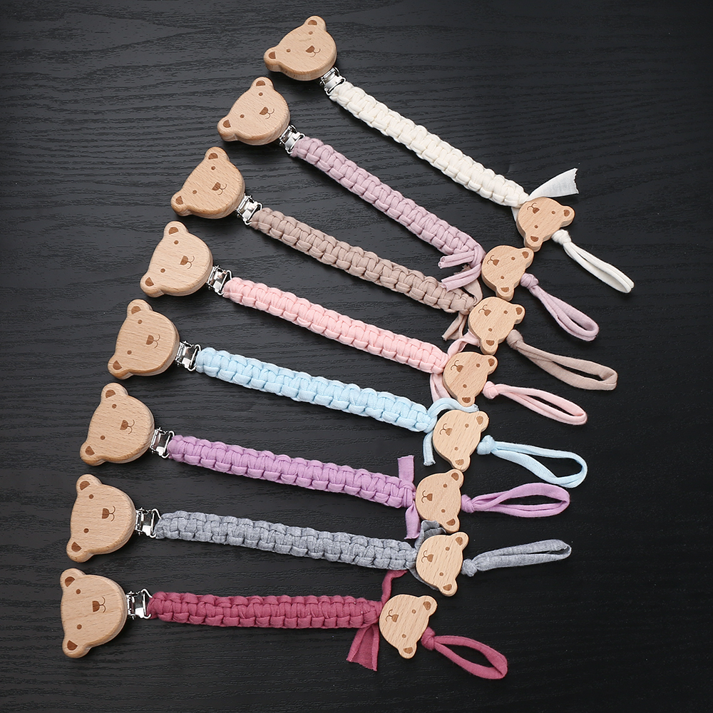 Baby Products Moisturizer - Baby Pacifier Chain Beech Wood Animal