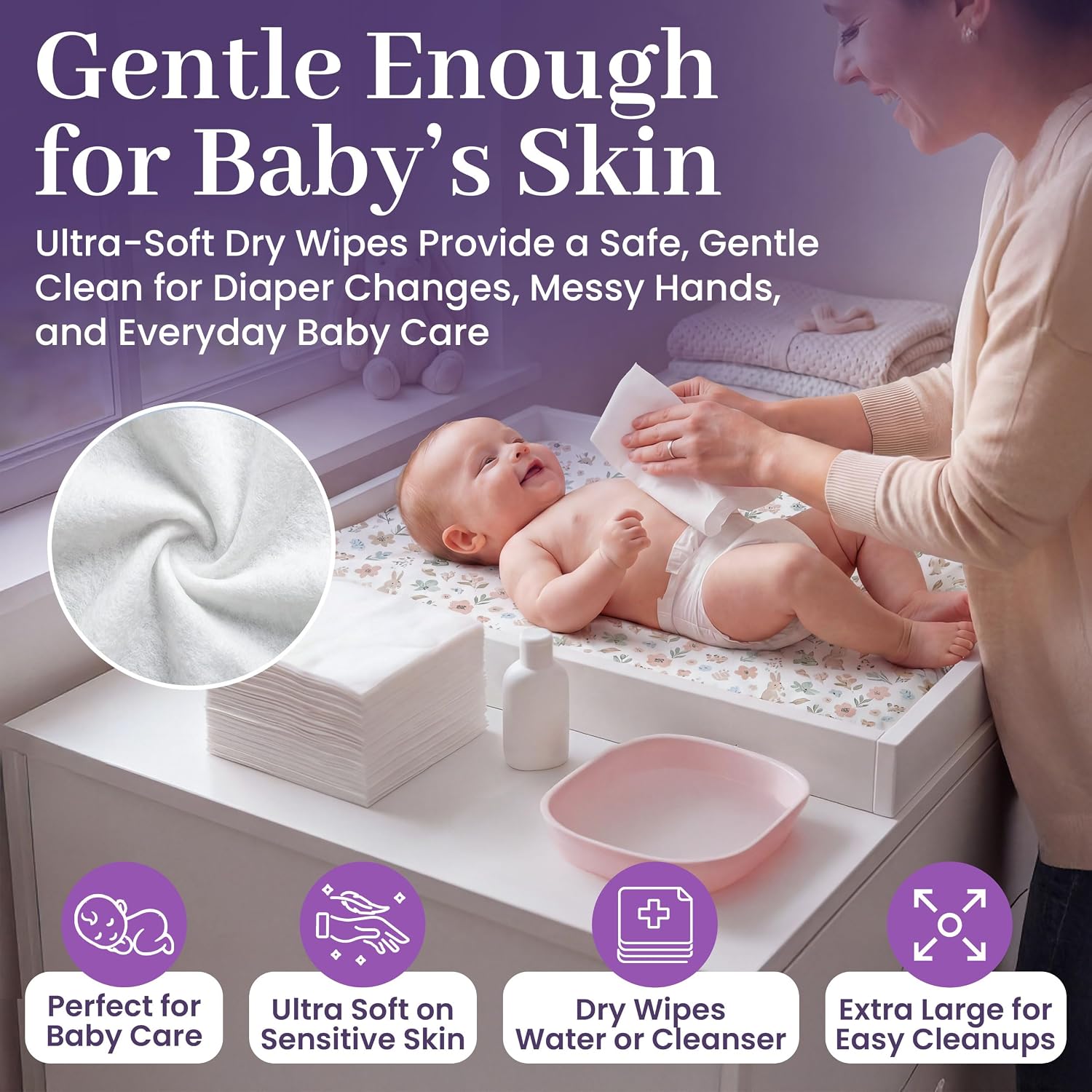 Disposable Dry Wipes 100 Pack  – обзор и цена Baby Products In