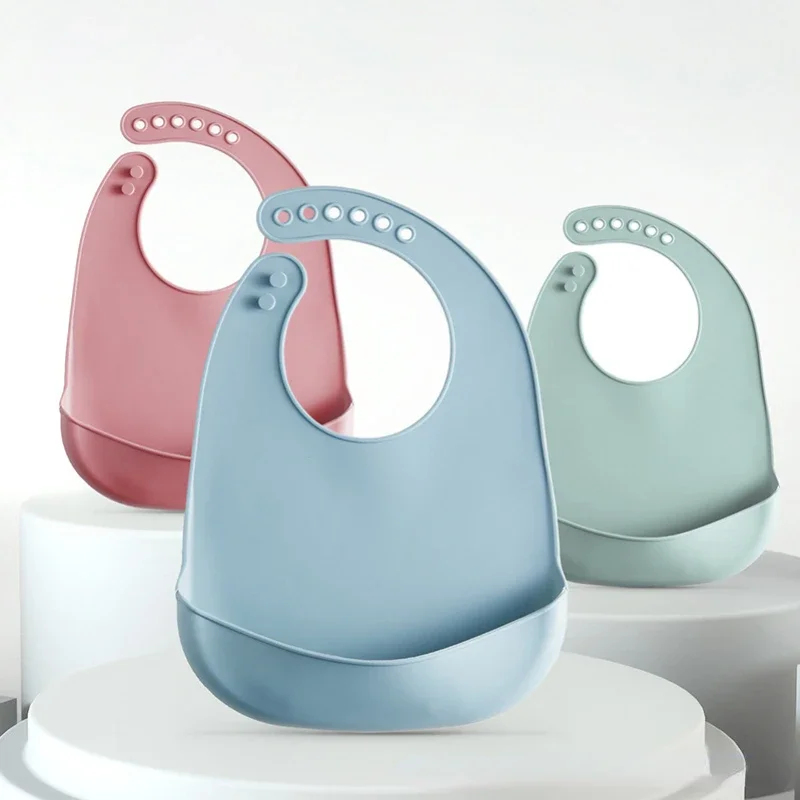 1/2pcs Baby Bib Adjustable Wat – обзор и цена Silicone Baby Bibs