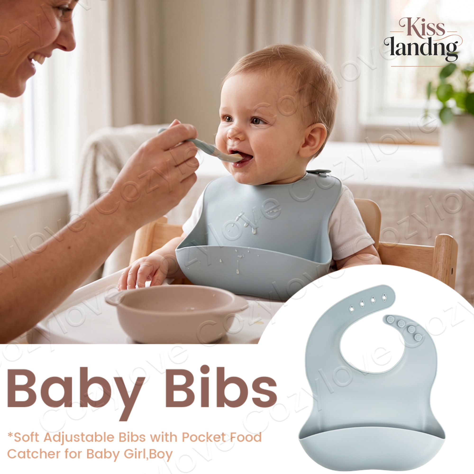 Waterproof Silicone Baby Feedi – обзор и цена Silicone Baby Bibs