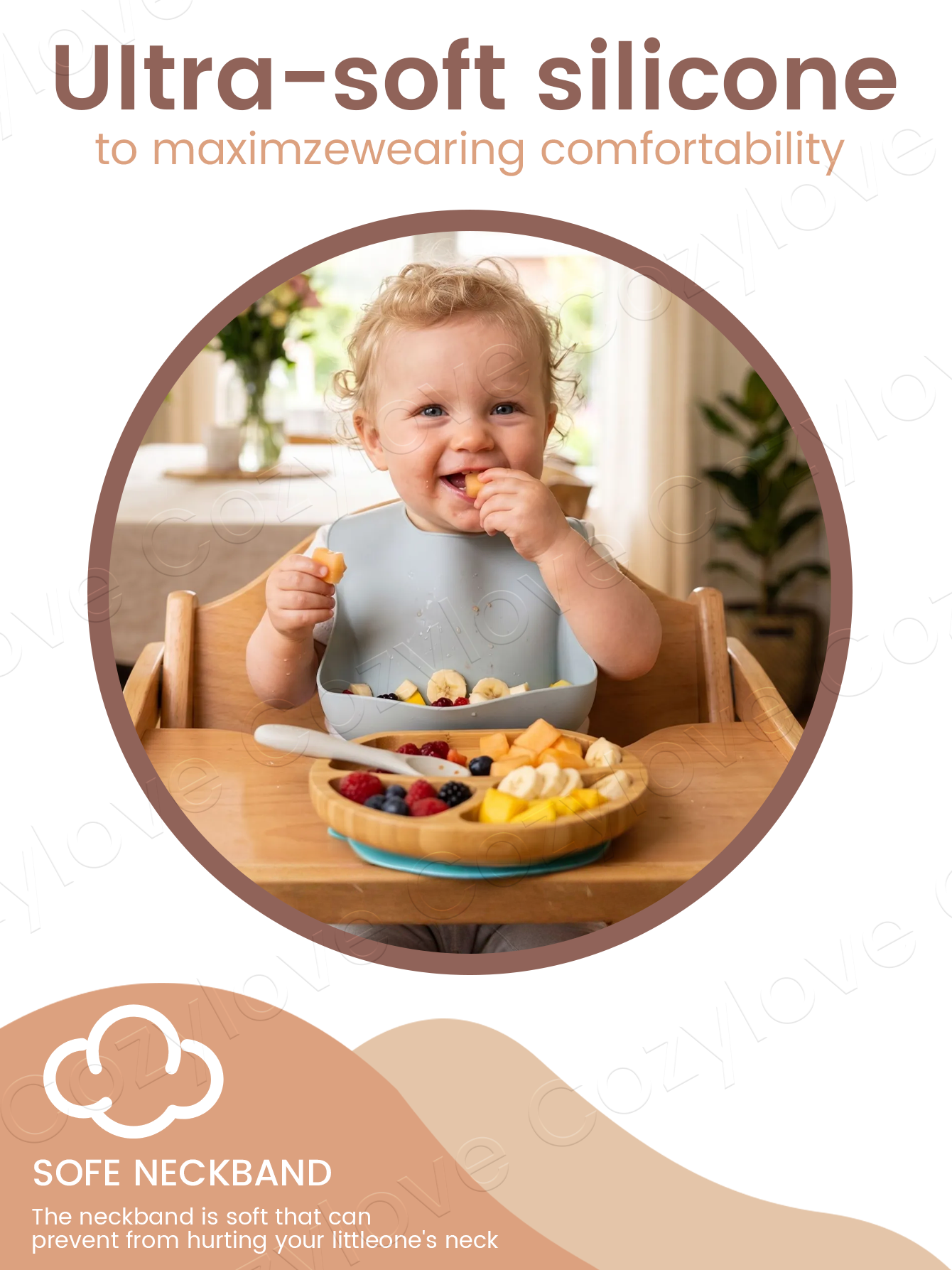 Waterproof Silicone Baby Feedi – обзор и цена Silicone Baby Bibs
