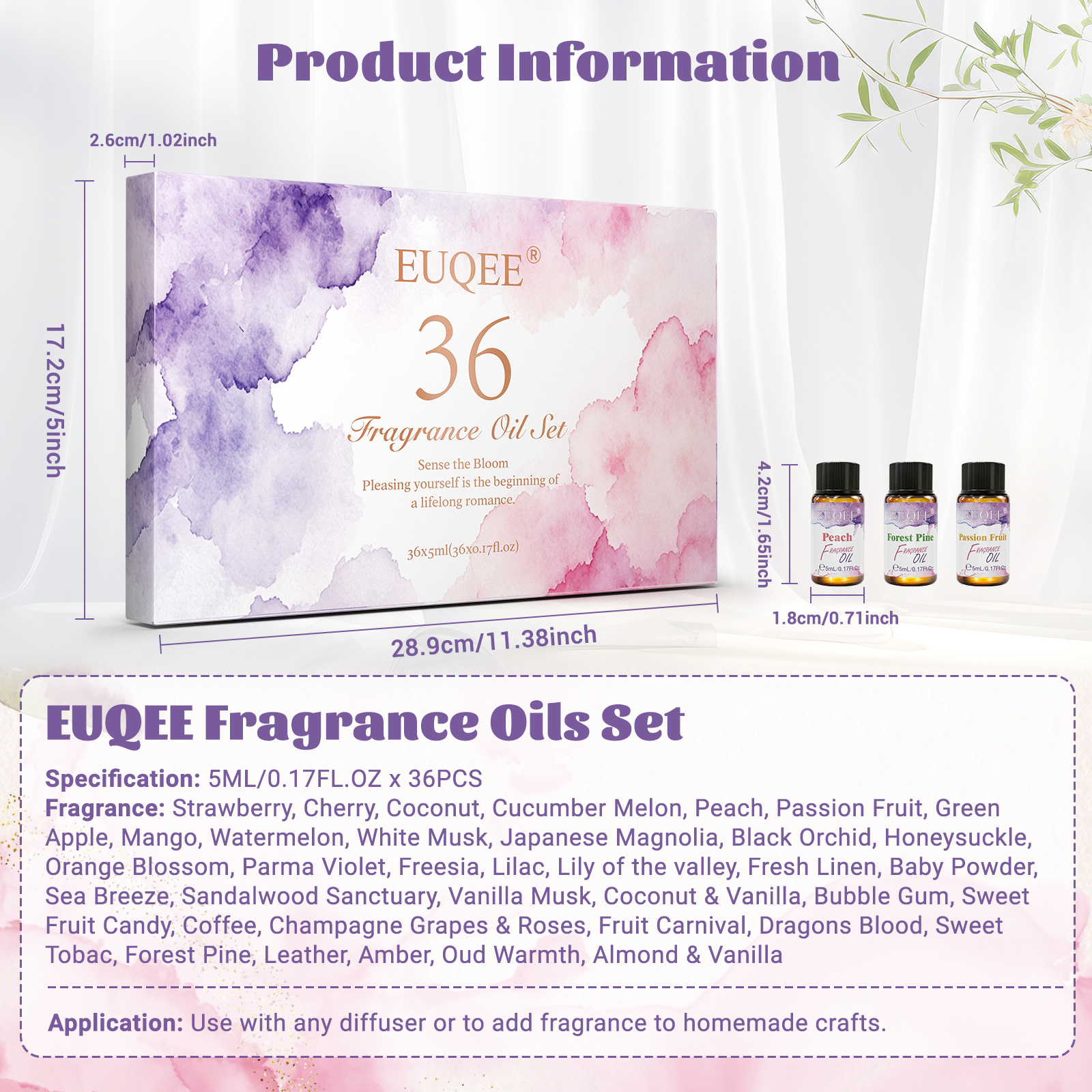 EUQEE 36 Bottles Fragrance Oil – обзор и цена Zwitsal Baby Products