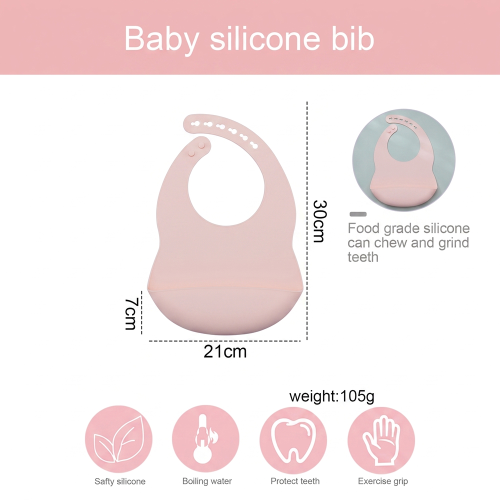 1pc Adjustable Baby Silicone B – обзор и цена Silicone Baby Bibs